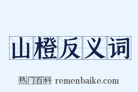 山橙反义词是什么意思的图片